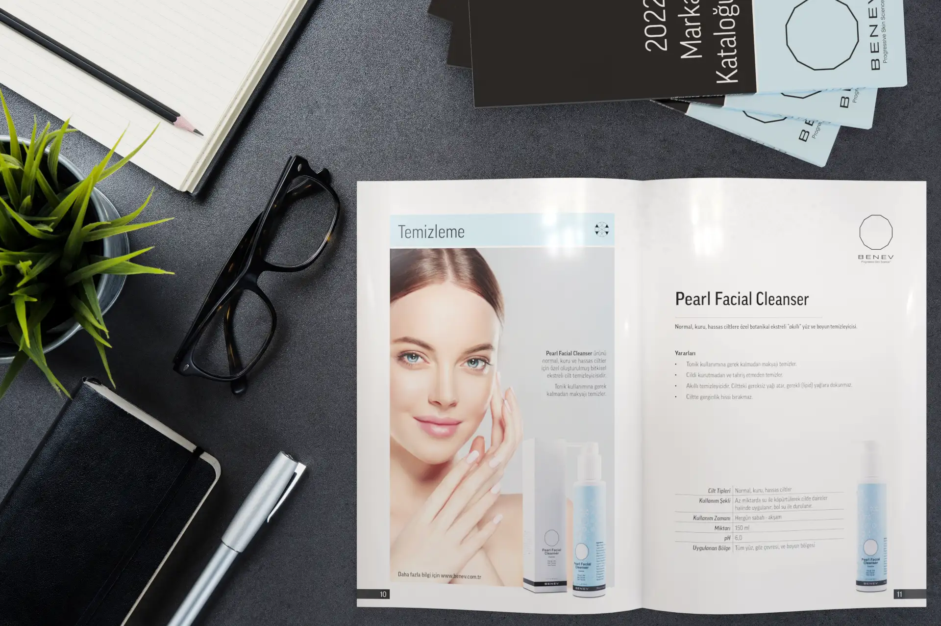 BENEV katalog iç sayfa — Pearl Facial Cleanser