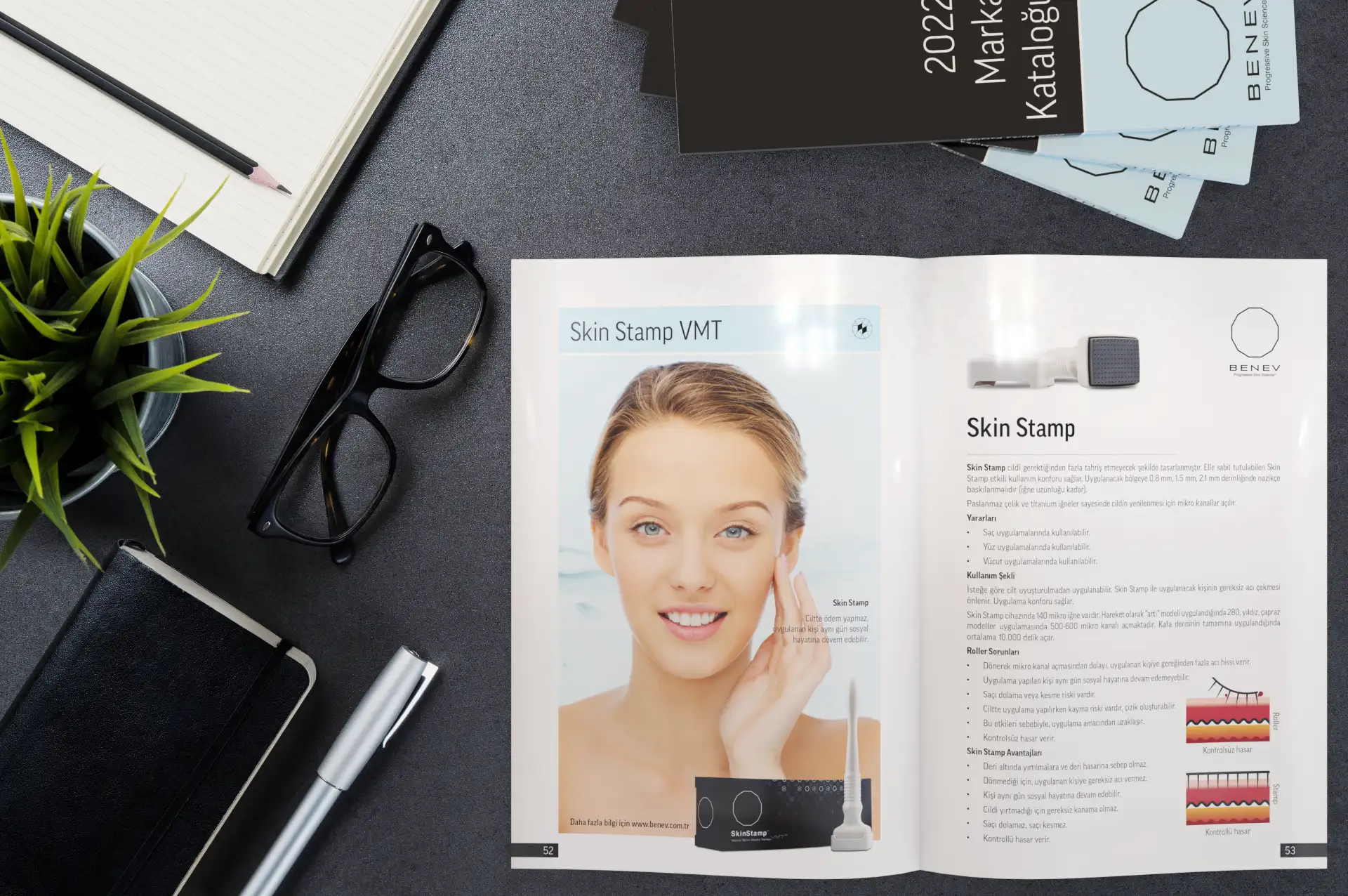 BENEV katalog iç sayfa — Skin Stamp VMT