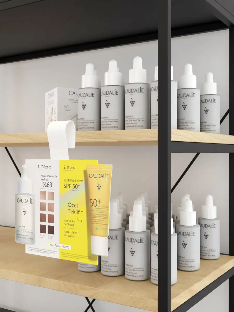 Caudalie wobbler tasarımı 3D görselleştirme