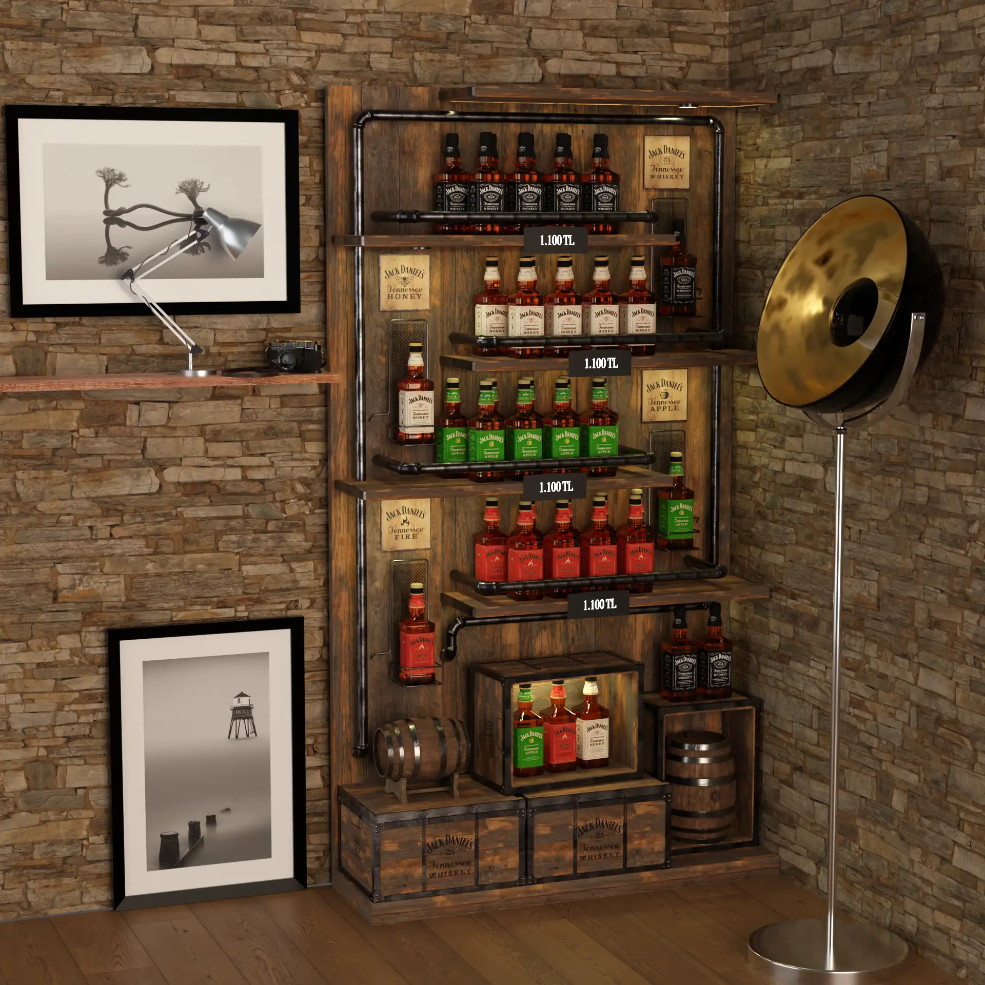 Jack Daniel's reyon tasarımı görsel 2