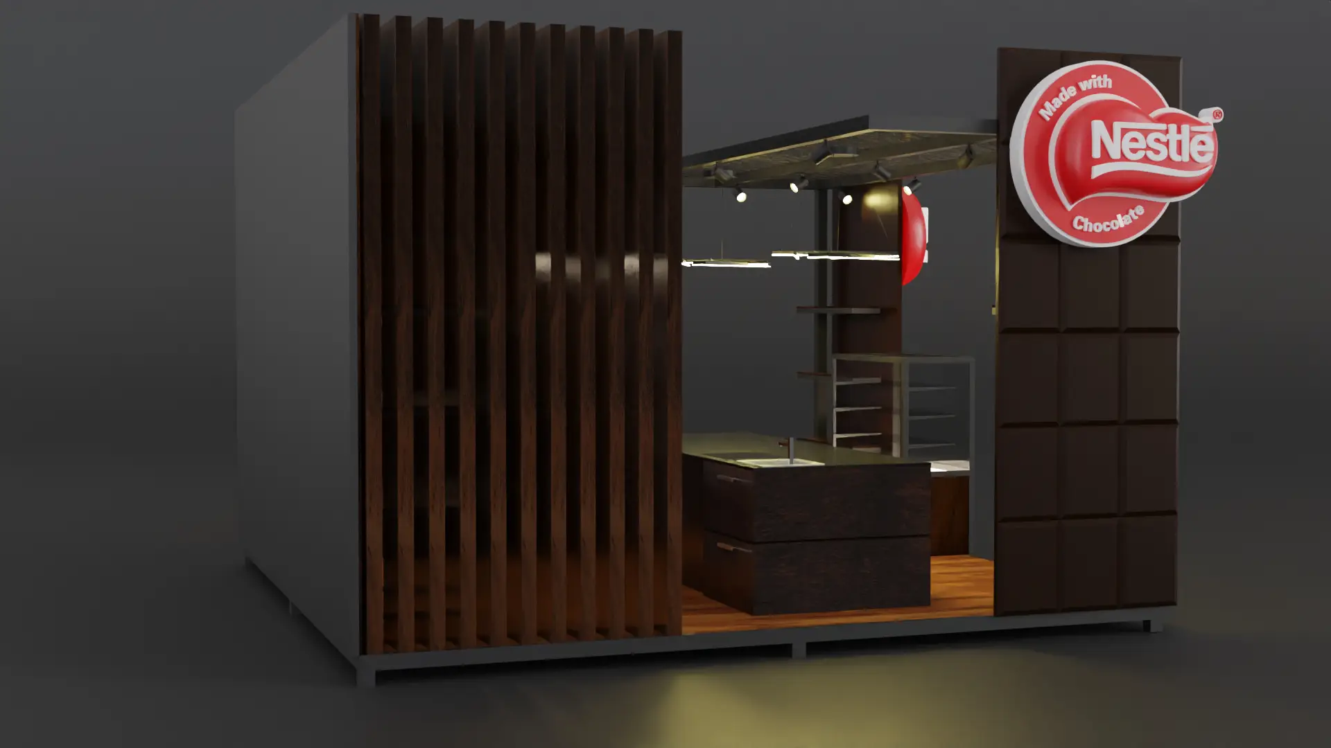 Nestle YOCUTA stand — sağ taraf görünüşü 1
