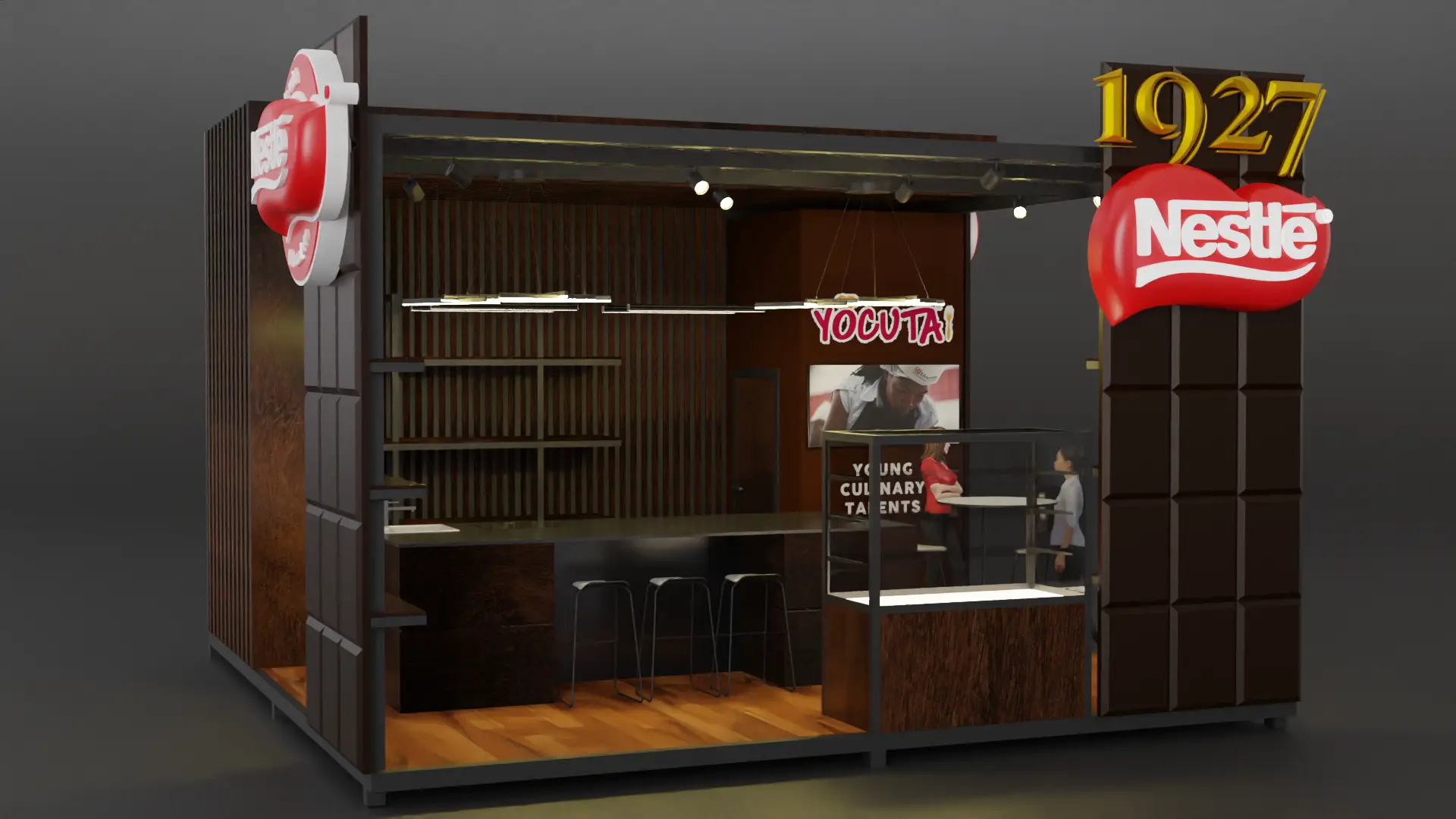 Nestle YOCUTA stand — ön taraf görünüşü 1
