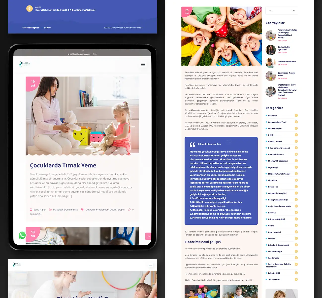 Patika Dil ve Konuşma Merkezi web tasarımı görsel 3