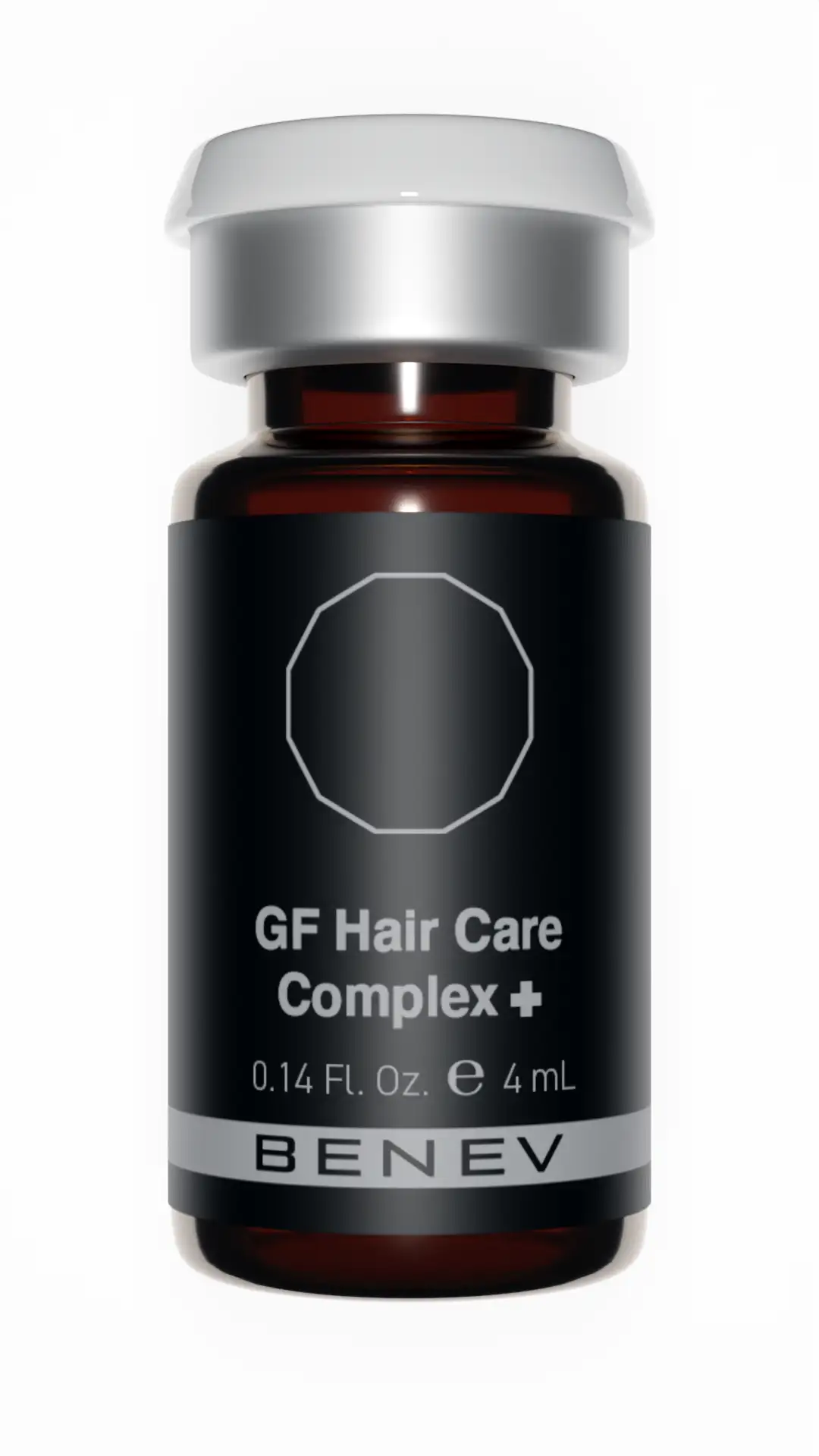 Benev GF Hair Care Complex flakon etiket tasarımı — tekli ürün