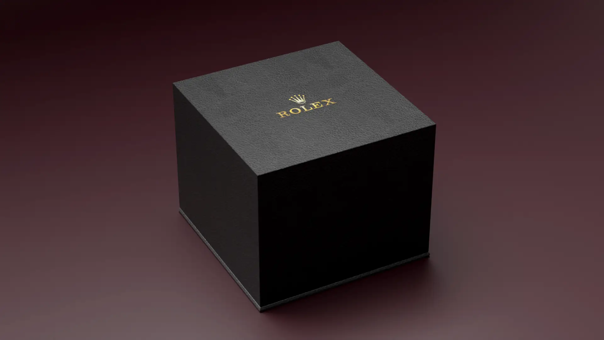 Rolex luxury box 3D görselleştirme — kapalı kutu